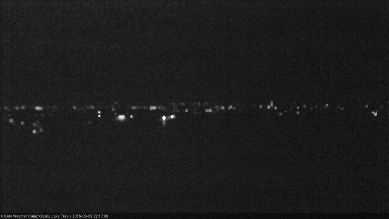 Lake Travis webcam, September 9, 2018 9:20 PM CT