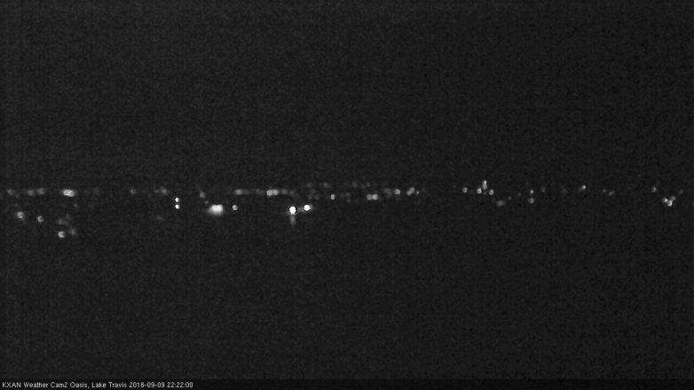 Lake Travis webcam, September 9, 2018 9:25 PM CT