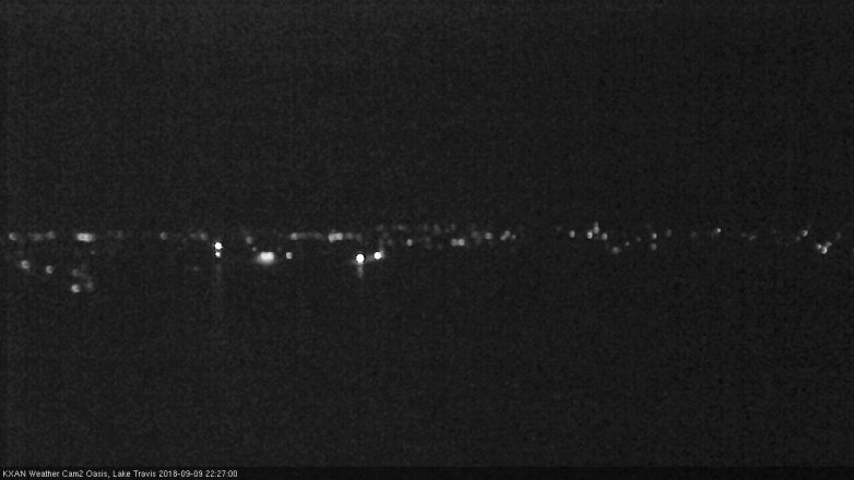 Lake Travis webcam, September 9, 2018 9:30 PM CT