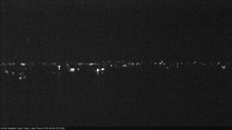 Lake Travis webcam, September 9, 2018 9:35 PM CT