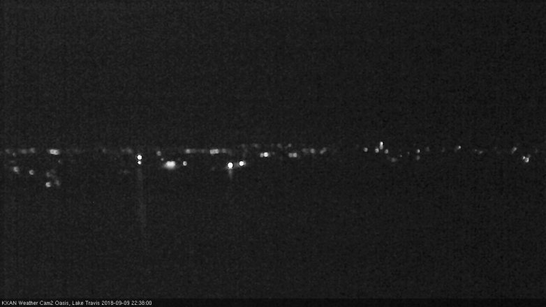 Lake Travis webcam, September 9, 2018 9:40 PM CT