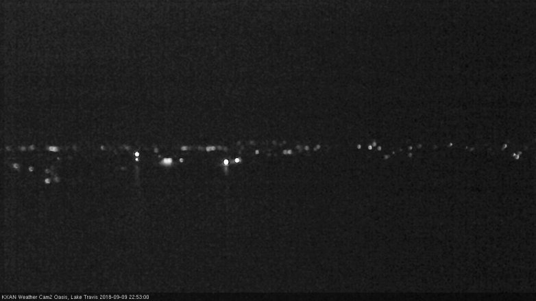 Lake Travis webcam, September 9, 2018 9:55 PM CT