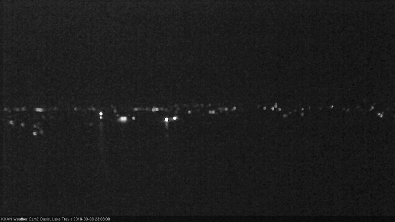 Lake Travis webcam, September 9, 2018 10:05 PM CT