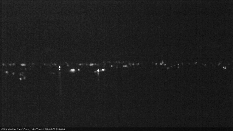 Lake Travis webcam, September 9, 2018 10:10 PM CT