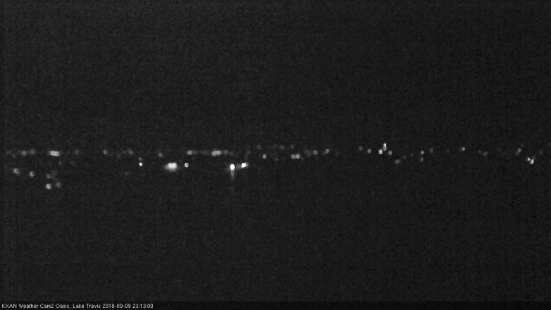 Lake Travis webcam, September 9, 2018 10:15 PM CT
