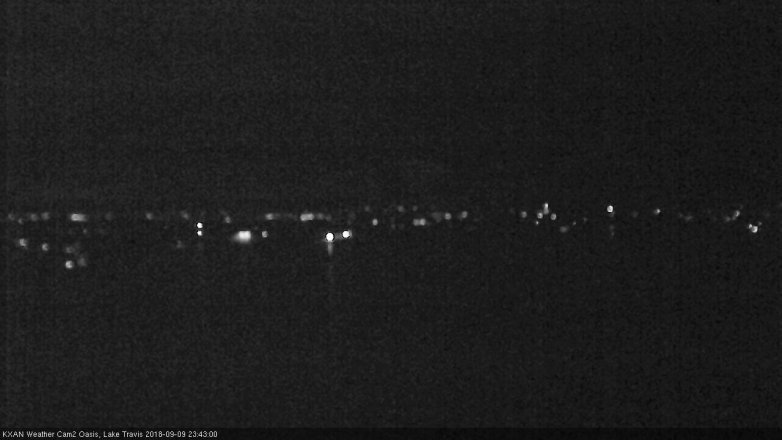 Lake Travis webcam, September 9, 2018 10:45 PM CT