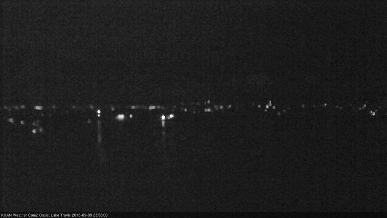Lake Travis webcam, September 9, 2018 10:55 PM CT