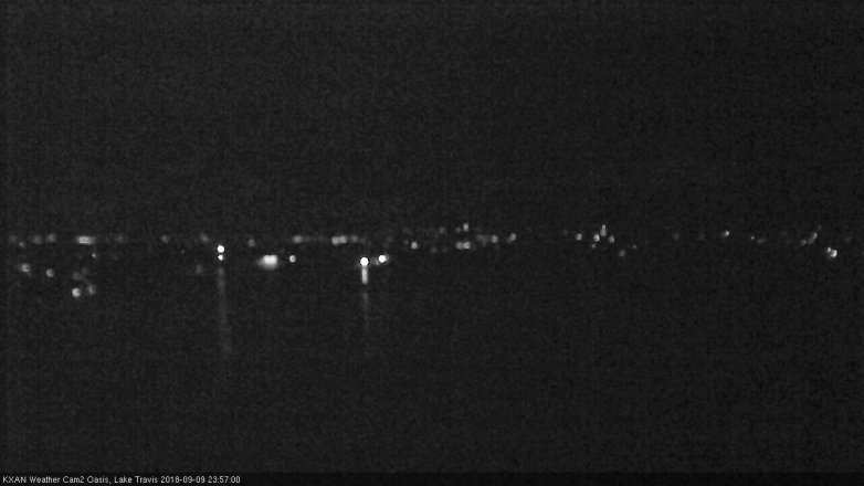 Lake Travis webcam, September 9, 2018 11:00 PM CT