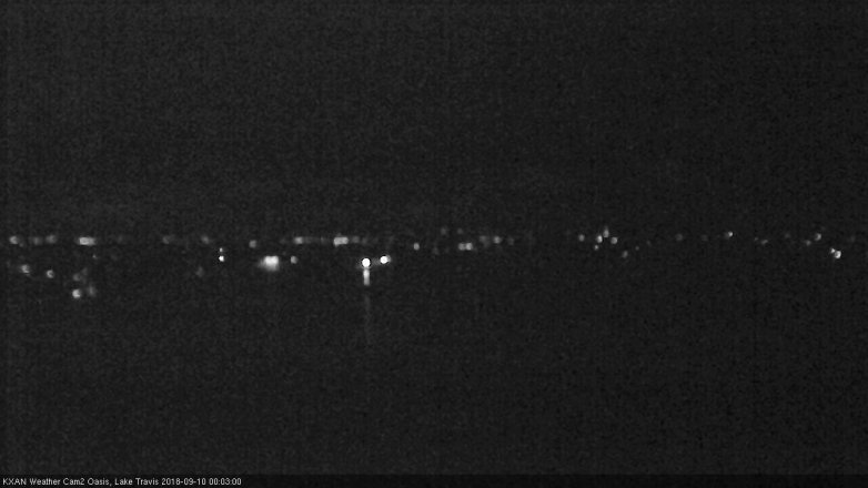 Lake Travis webcam, September 9, 2018 11:05 PM CT
