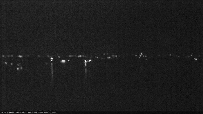Lake Travis webcam, September 9, 2018 11:10 PM CT