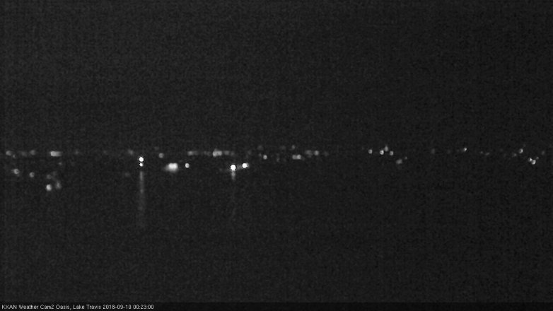 Lake Travis webcam, September 9, 2018 11:25 PM CT