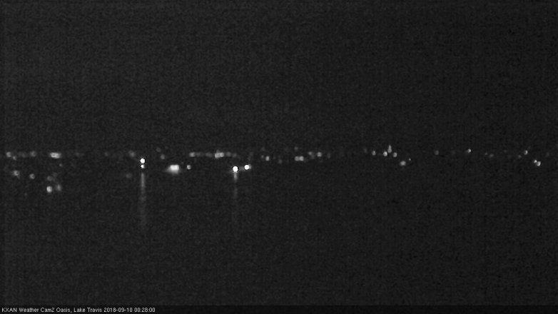 Lake Travis webcam, September 9, 2018 11:30 PM CT