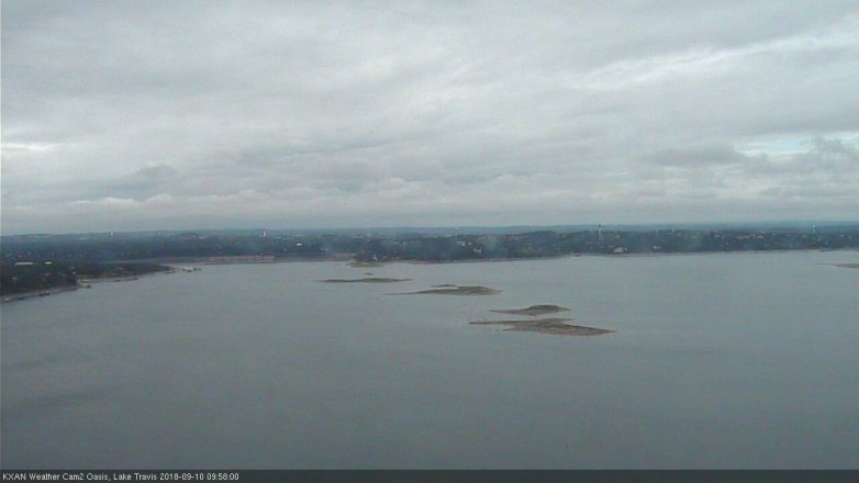 Lake Travis webcam, September 10, 2018 9:00 AM CT