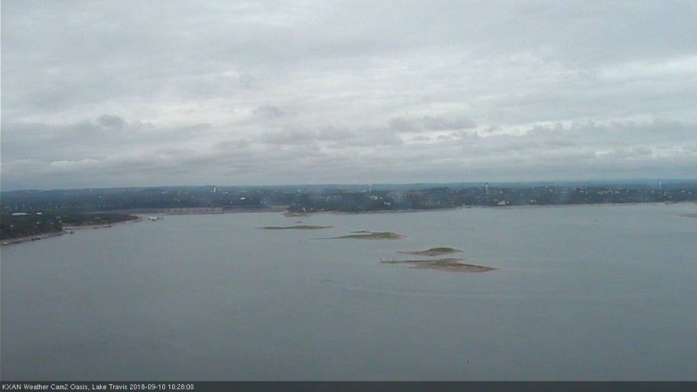 Lake Travis webcam, September 10, 2018 9:30 AM CT