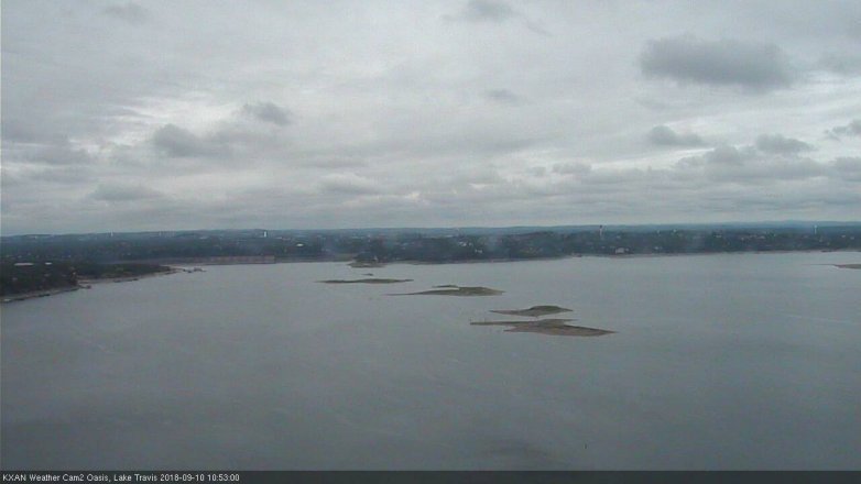Lake Travis webcam, September 10, 2018 9:55 AM CT