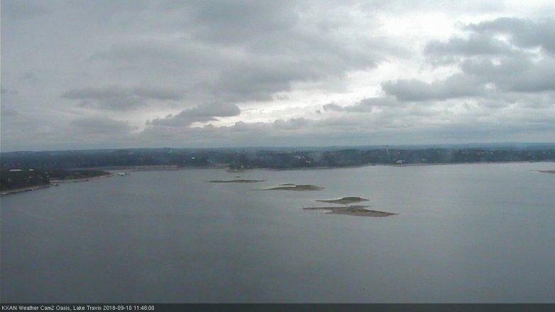 Lake Travis webcam, September 10, 2018 10:50 AM CT