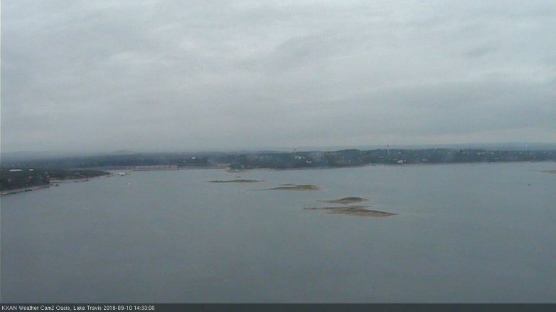 Lake Travis webcam, September 10, 2018 1:35 PM CT