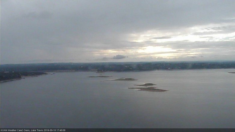 Lake Travis webcam, September 10, 2018 4:50 PM CT