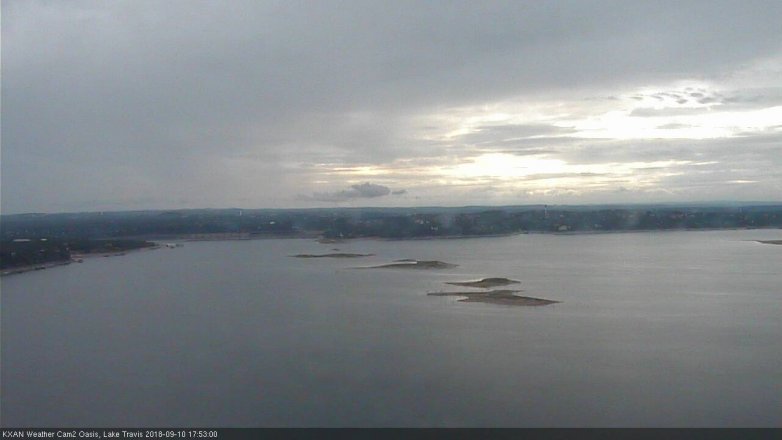 Lake Travis webcam, September 10, 2018 4:55 PM CT