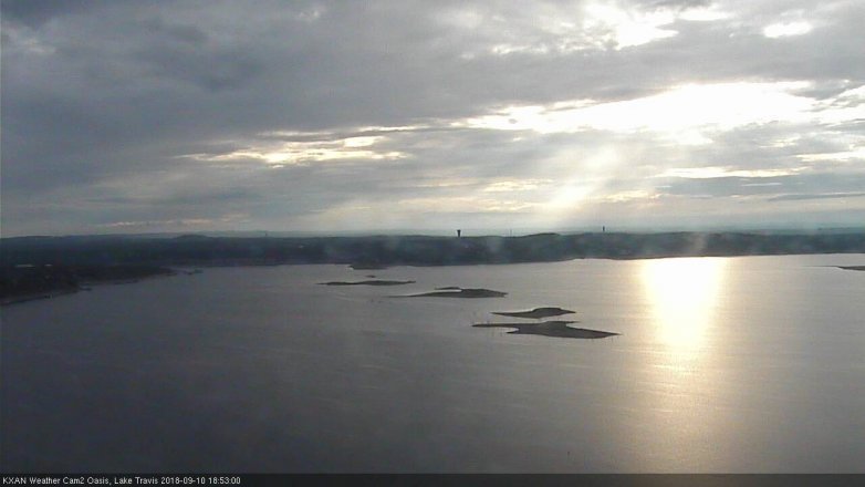 Lake Travis webcam, September 10, 2018 5:55 PM CT