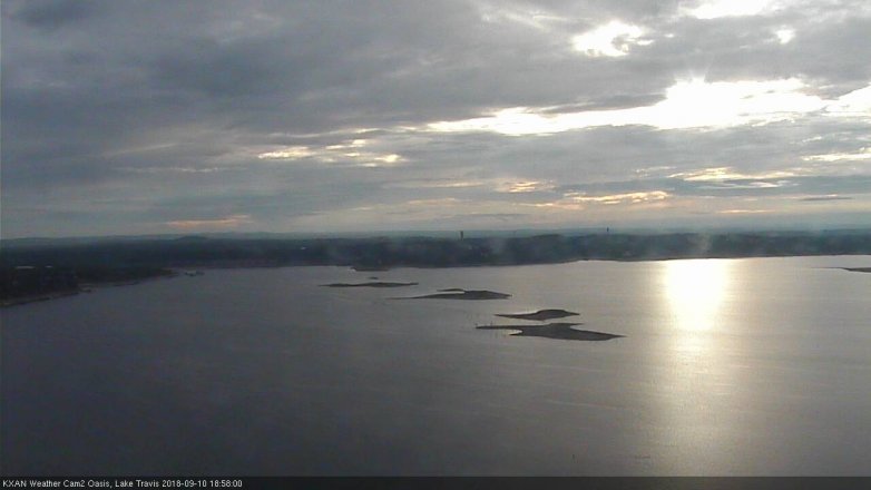 Lake Travis webcam, September 10, 2018 6:00 PM CT