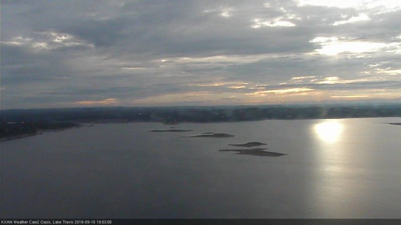 Lake Travis webcam, September 10, 2018 6:05 PM CT