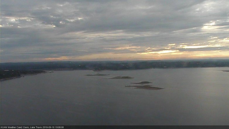 Lake Travis webcam, September 10, 2018 6:10 PM CT