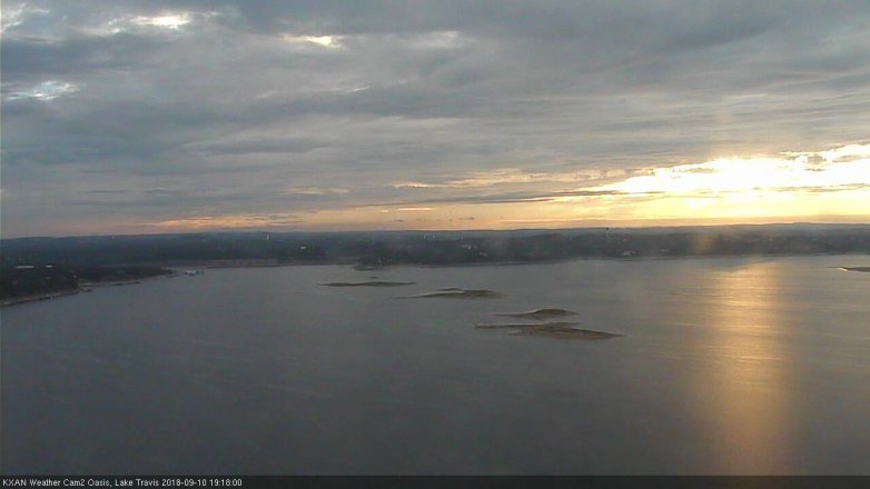 Lake Travis webcam, September 10, 2018 6:20 PM CT