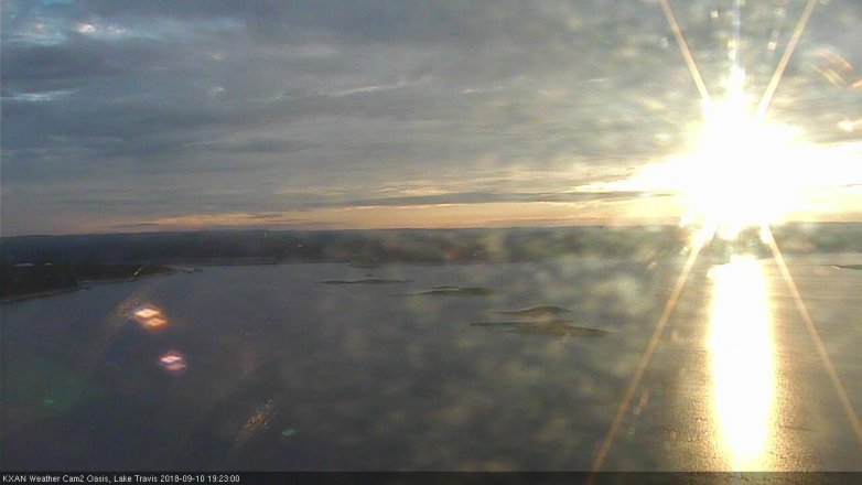 Lake Travis webcam, September 10, 2018 6:25 PM CT