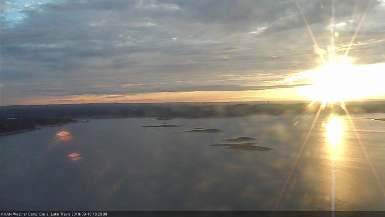 Lake Travis webcam, September 10, 2018 6:30 PM CT