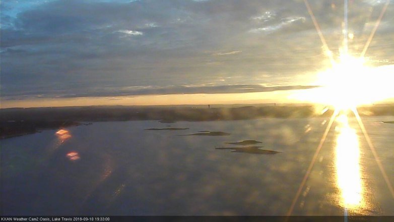 Lake Travis webcam, September 10, 2018 6:35 PM CT