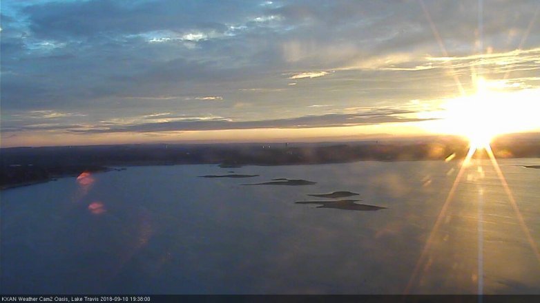 Lake Travis webcam, September 10, 2018 6:40 PM CT