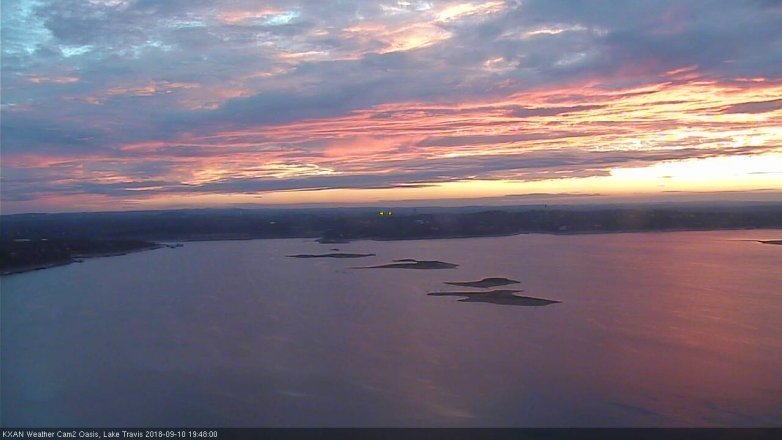 Lake Travis webcam, September 10, 2018 6:50 PM CT