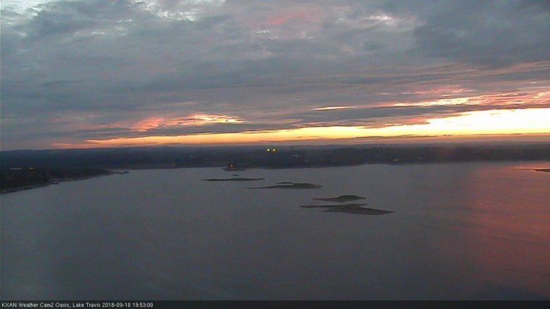 Lake Travis webcam, September 10, 2018 6:55 PM CT