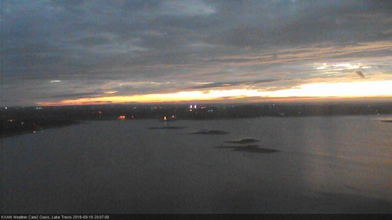Lake Travis webcam, September 10, 2018 7:10 PM CT
