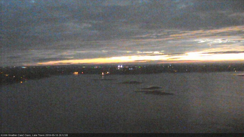 Lake Travis webcam, September 10, 2018 7:15 PM CT