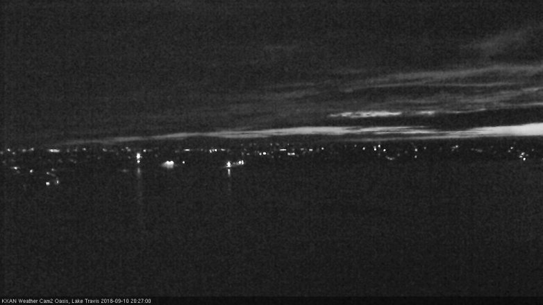 Lake Travis webcam, September 10, 2018 7:30 PM CT