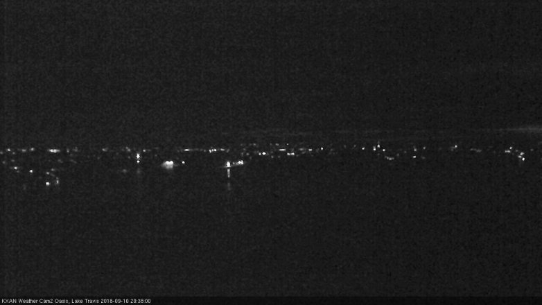 Lake Travis webcam, September 10, 2018 7:40 PM CT