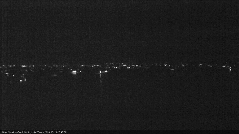 Lake Travis webcam, September 10, 2018 7:45 PM CT