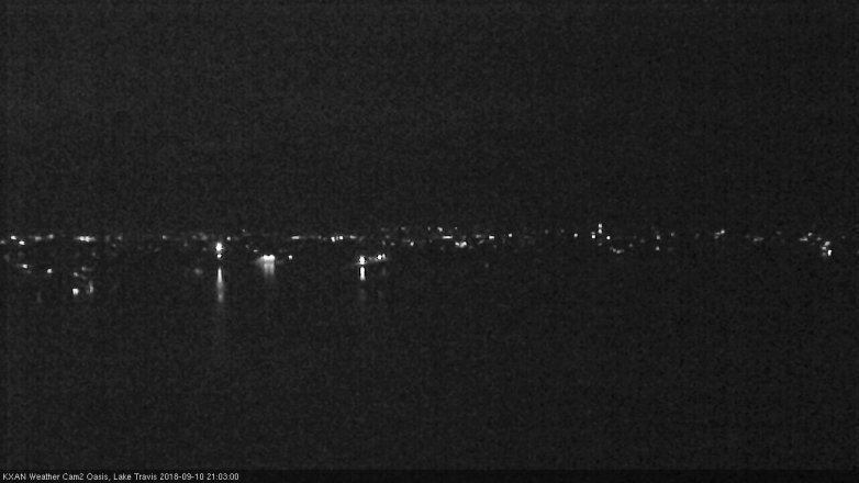 Lake Travis webcam, September 10, 2018 8:05 PM CT