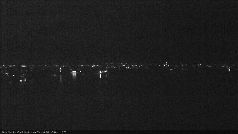 Lake Travis webcam, September 10, 2018 8:15 PM CT