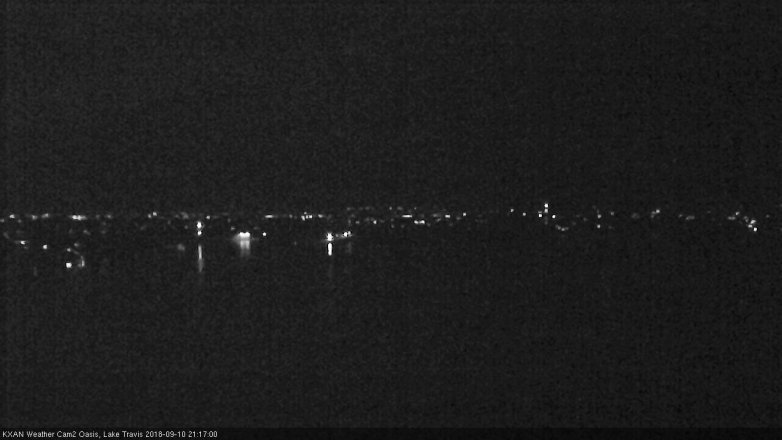 Lake Travis webcam, September 10, 2018 8:20 PM CT