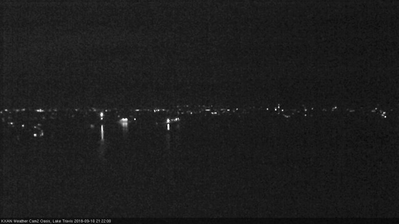 Lake Travis webcam, September 10, 2018 8:25 PM CT