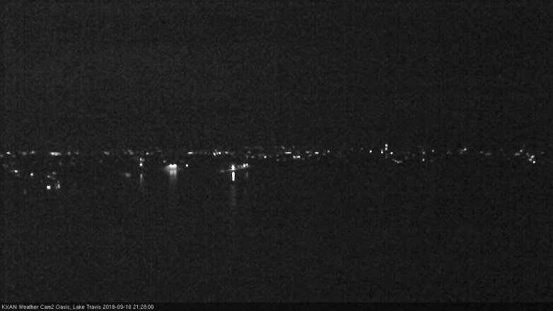 Lake Travis webcam, September 10, 2018 8:30 PM CT