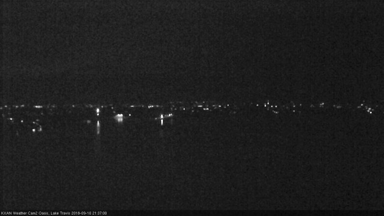 Lake Travis webcam, September 10, 2018 8:40 PM CT