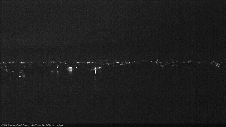Lake Travis webcam, September 10, 2018 8:45 PM CT