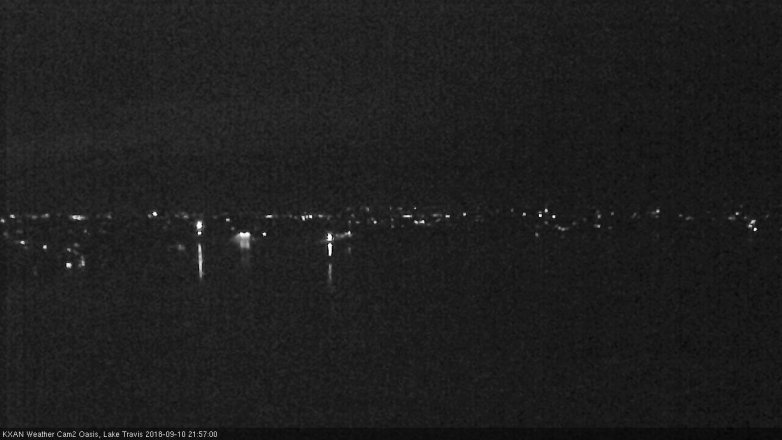 Lake Travis webcam, September 10, 2018 9:00 PM CT