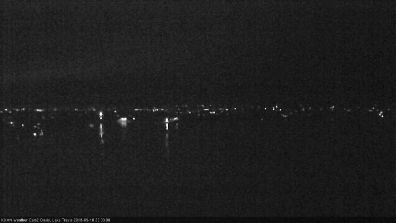 Lake Travis webcam, September 10, 2018 9:05 PM CT