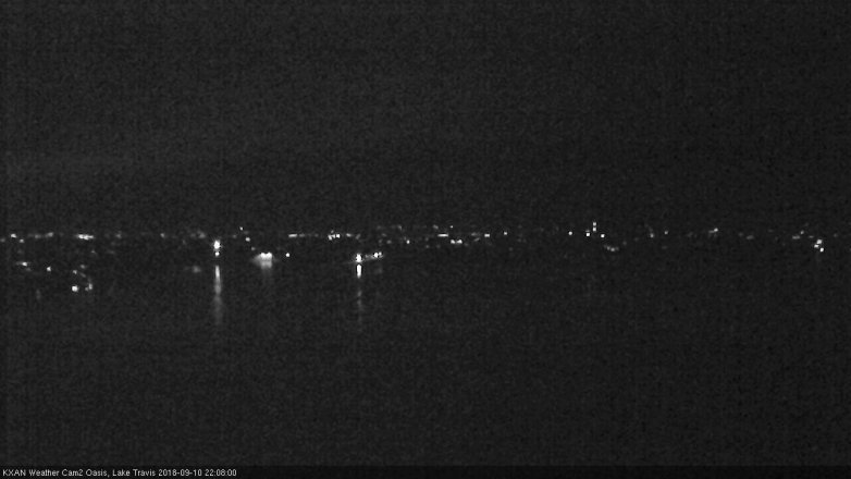 Lake Travis webcam, September 10, 2018 9:10 PM CT