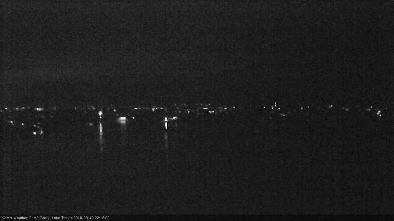 Lake Travis webcam, September 10, 2018 9:15 PM CT
